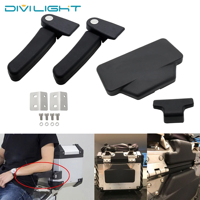 Motorcycle Passenger Backrest Back Topcase Set  +Rear Box Passenger Armrest  for BMW F 800 GS ADV / R 1200 GS Adv