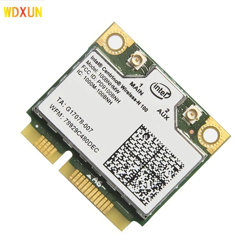 Intel centrino Wireless-N100 용 Wifi 카드 100bnhmw 150mbps 802.11b / g / n 중간 미니 무선 카드 pci-e wlan