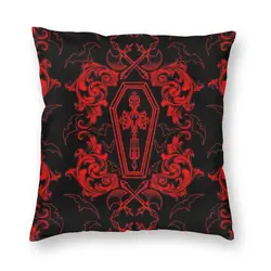 Gothic Vampire Cushion Cover 45x45cm Halloween Haunted Mansion Soft Luxury Pillows Home Decoration