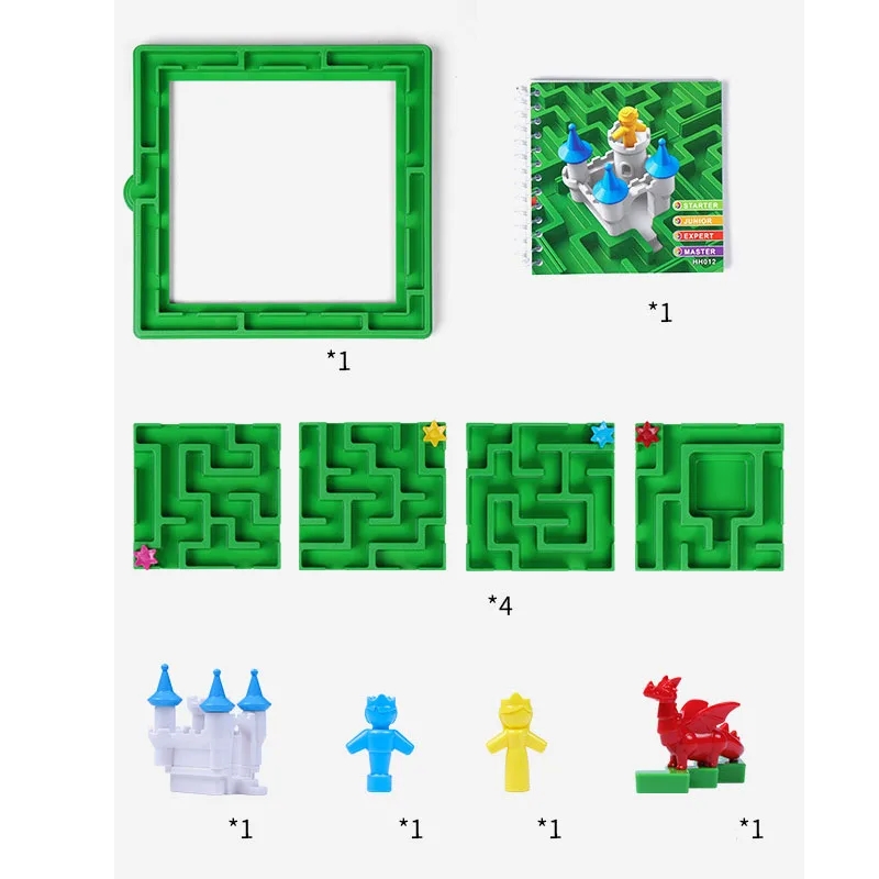 Children Puzzle Sleeping Beauty Castle Maze Game Board Game Space Imagination Parent-child Maze Chess Thinking Logic Toys