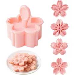 Cookie Stamp Biscuit Embosser Cherry Blossom Mold Press Cutter Cake Decorating Tool Fondant Chocolate Bakery Pastry Accessories