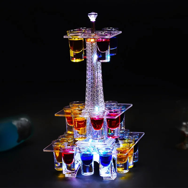 

Bar KTV Wine Set Rechargeable Light-Emitting Chicken Tail Wine Glass Holder Foreign Wine Bullet Acrylic Red Wine Wine Glass