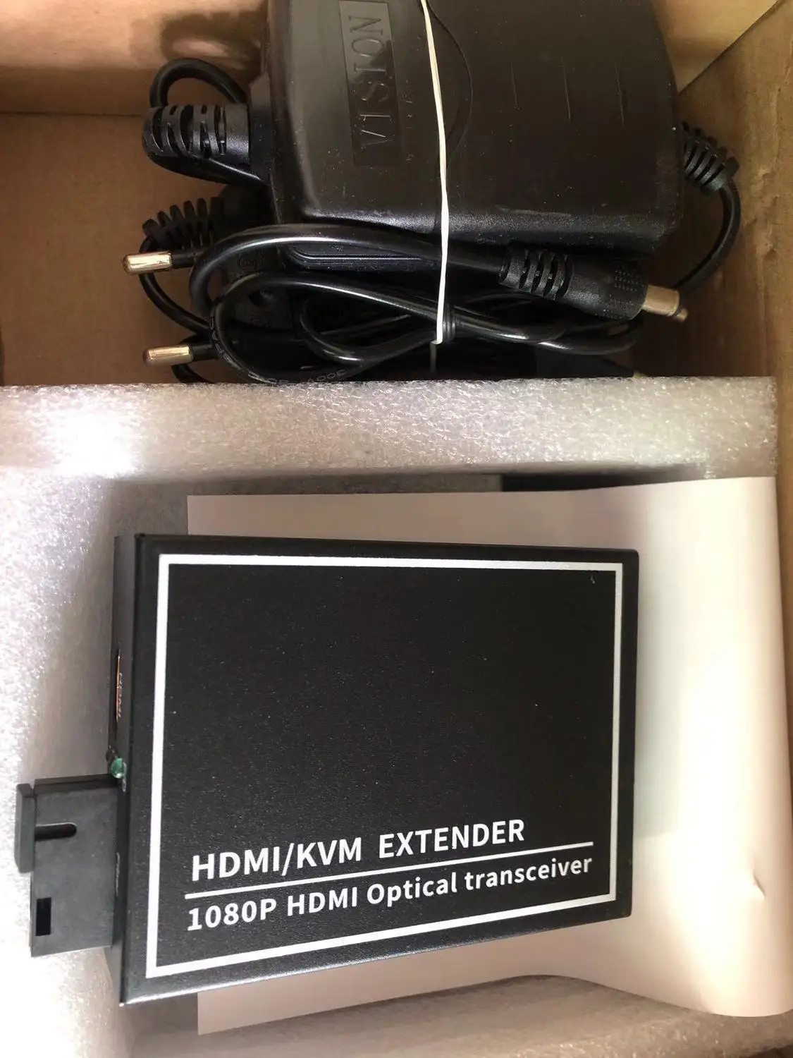 Extension HDMI KVM sur fibre optique, convertisseur jusqu\'à 20km, connecteur SM SC, 1 paire