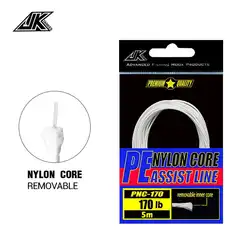JK 60 80 130 170LB SLOW ASSIST LINE Wrap Core Fishing Hook Line For Sea Assist Hook Jigging Binding lines Fishhook Accessories