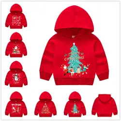 Christmas Tree Baby Boy Hoodies Sweater Clothes Girls Pullover Sweatshirts Tops Cotton Toddler Outfit Kids Jersey 12 3 4 6 Years