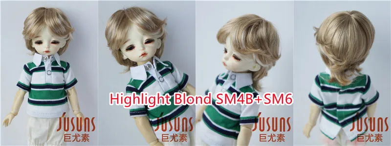 Doll Wigs JD075 1/6 1/8 1/4 1/3 Short Boyish Cupid Curls Synthetic Mohair BJD Wigs 5-6' 6-7' 7-8' 8-9' OB11 YOSD Doll Hair
