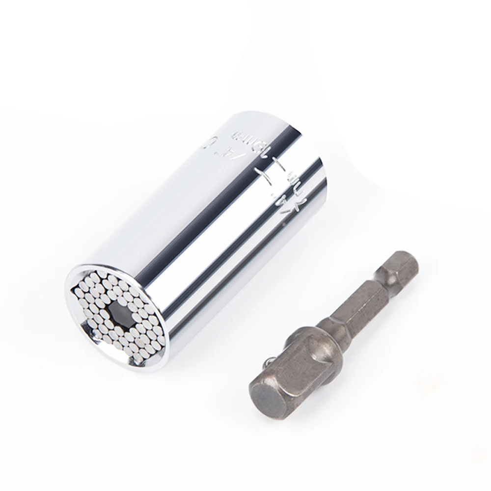 2pc 7-19mm Universal Torque Wrench Head Set Socket Sleeve  Power Drill Ratchet Bushing Spanner Key Magic Multi Hand Tools