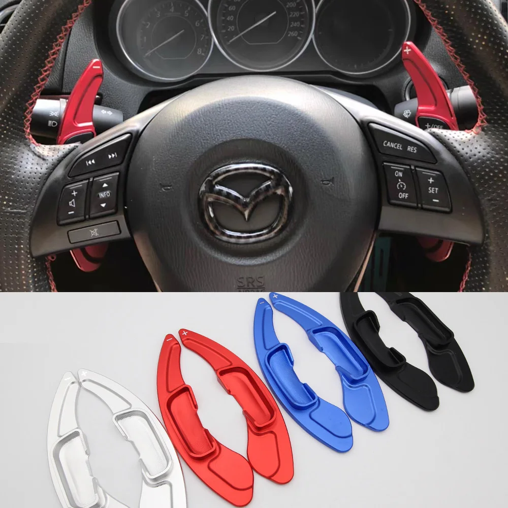 Paddle Shifter For Mazda 2 DL 3 BM BN Mazda 6 GJ Atenza CX-3 DK CX-5 KF CX9 TC Car Steering Wheel DSG Extend Sticker Accessories