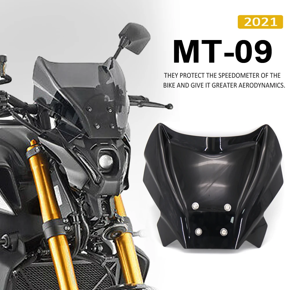 

New 3 Color Motorcycle Accessories Windshield Windscreen Wind Shield Deflectore For YAMAHA MT09 MT-09 /SP 2021 -