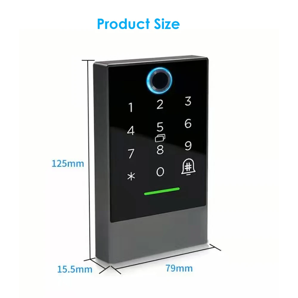 K2 / K2F Access Control RFID Card Reader 13.56Mhz Fingerprint Keypad Door Lock TTLOCK App Bluetooth Smart Lock IP68 Waterproof