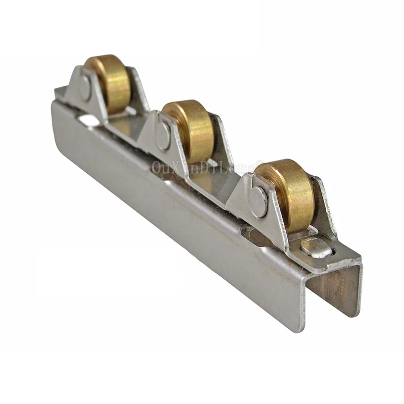 10PCS Frameless Balcony Glass Sliding Door Roller Clamp Stainless Steel+Brass Wheel Pulley Rollers For 8/10mm Glass Door GF115