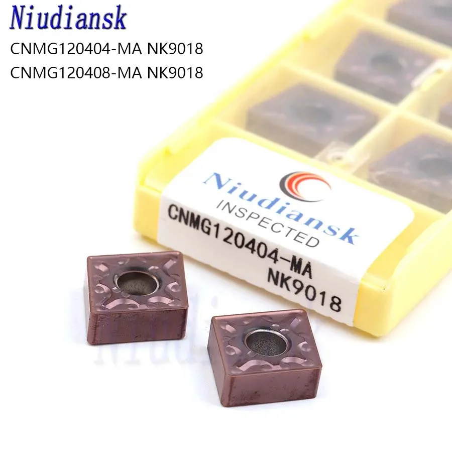 10 шт., твердосплавные пластины для токарного станка CNMG120404 MA NK9018 CNMG120408 MA NK9018