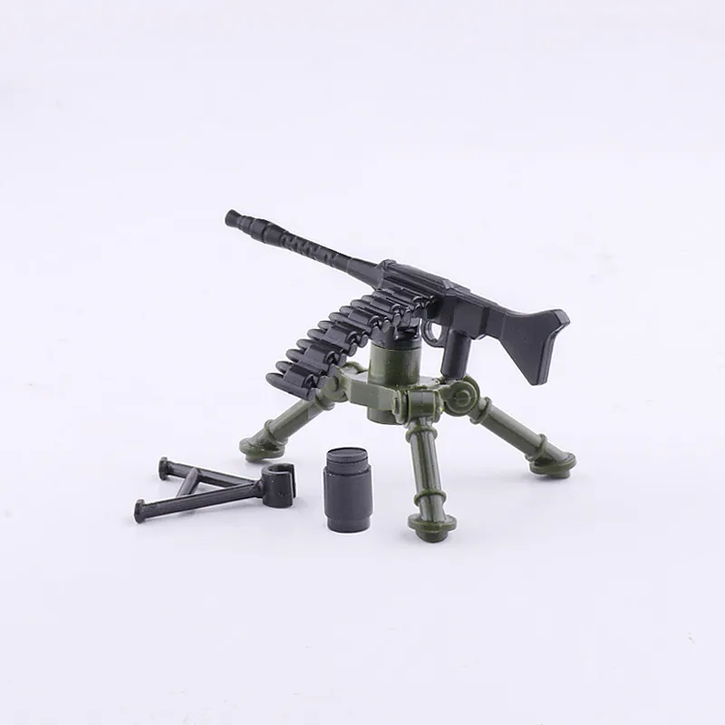 WWII German MG34 42 Machine Gun Building Blocks Military Soldier General RP54 Rocket Launcher Army Weapons Accessories Toys C241