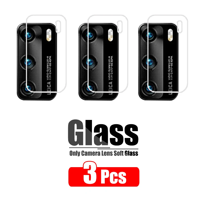 Vidrio Protector de cámara para Huawei Y6P Y5P Y6S Y8P Y8S P30 Pro Plus P40 Lite E, Protector de lente trasero, película de vidrio Huawey P 40, 3 uds.