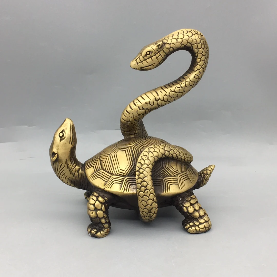 Bronze Sculpture Brass Basalt Zodiac Snake Ornaments Home Office Desk Decoration Figurine Figurine Tortoise Living Room Home