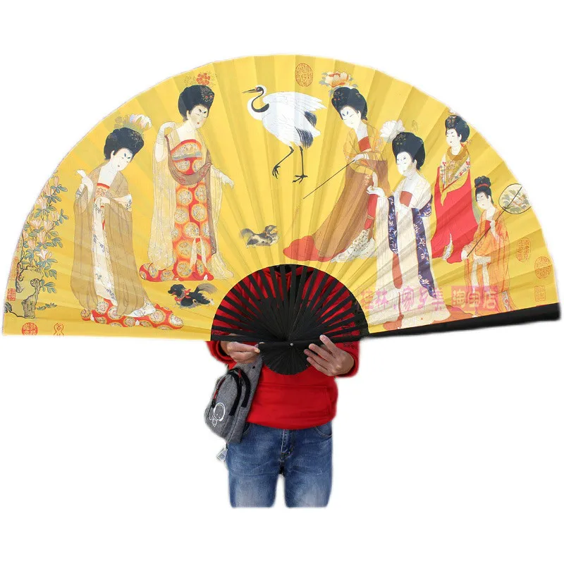 

Oversize Decorative Paper Fan Wedding Party Decoration Fans Classical Wall Mount Lady Figure Fan Decorative Folding Paper Fan