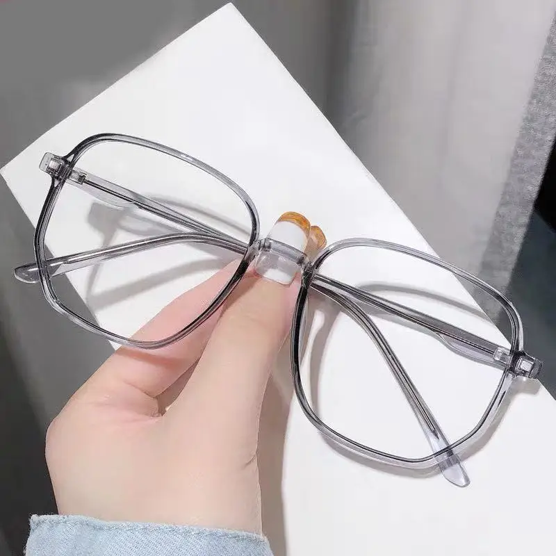 High-quality large frame glasses Myopia Glasses Women Men Nearsighted Eyewear Anti blue light Glasses with Diopters Minus -1.0