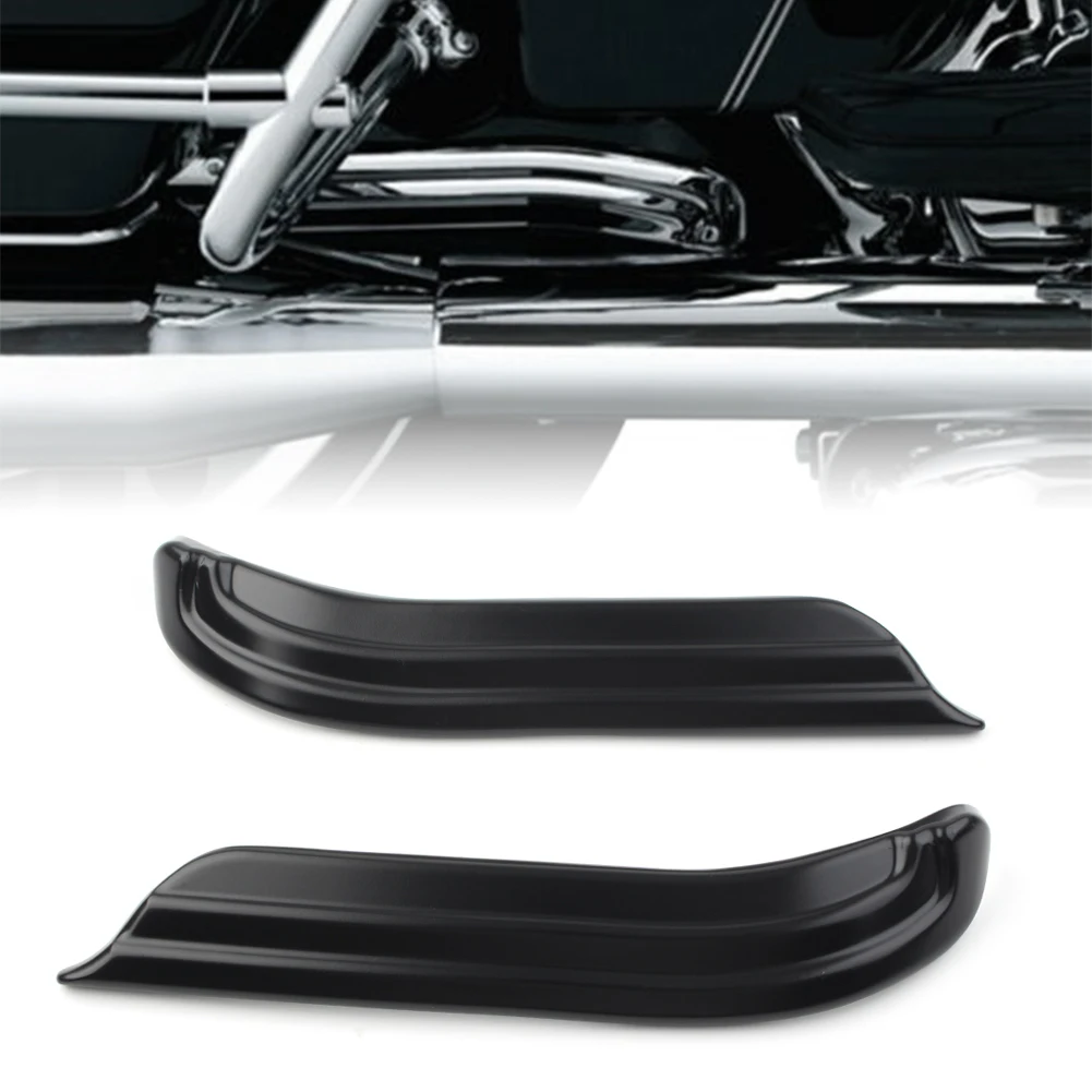 1Pair ABS Motorcycle Louvered Swingarm Covers Accent Trim for Harley Touring Dresser 2009-2020 Black