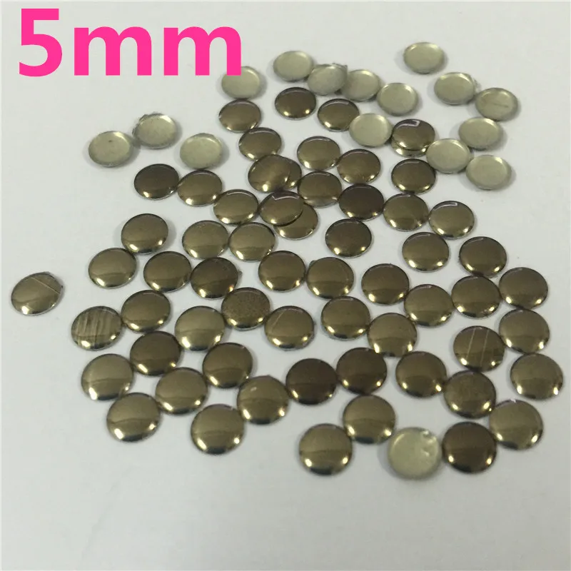 1440pcs/10gross 5*5mm Round Antique Brass Studs Hotfix Iron On Nailheads Glue FlatBack DIY Rhinestuds Garments Accessories