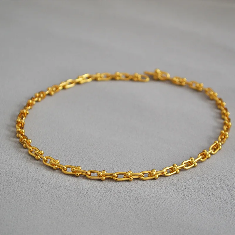 

WT-N1228 Wholesale Figaro Link Chain Top Quality Jewelry Brass With Full Gold Eletroplated Factory Price