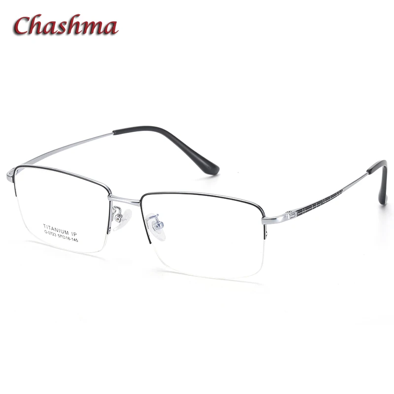 

Men Titanium Frame Ultra Light Optical Spectacles for Men Half Square IP Plating Eyeglasses Prescription Frame