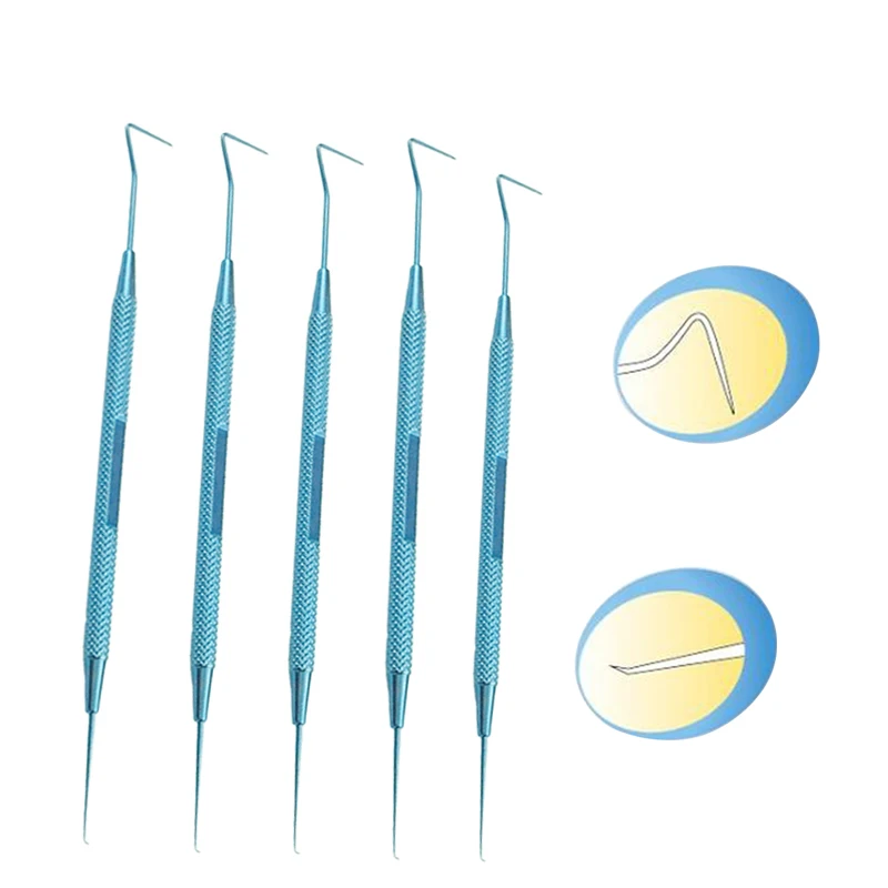 

5pcs Titanium Flap Lifter retreatment Spatulas ophthalmic tweezer seibel instalase ophthalmic surgery tool ophthalmic Hook