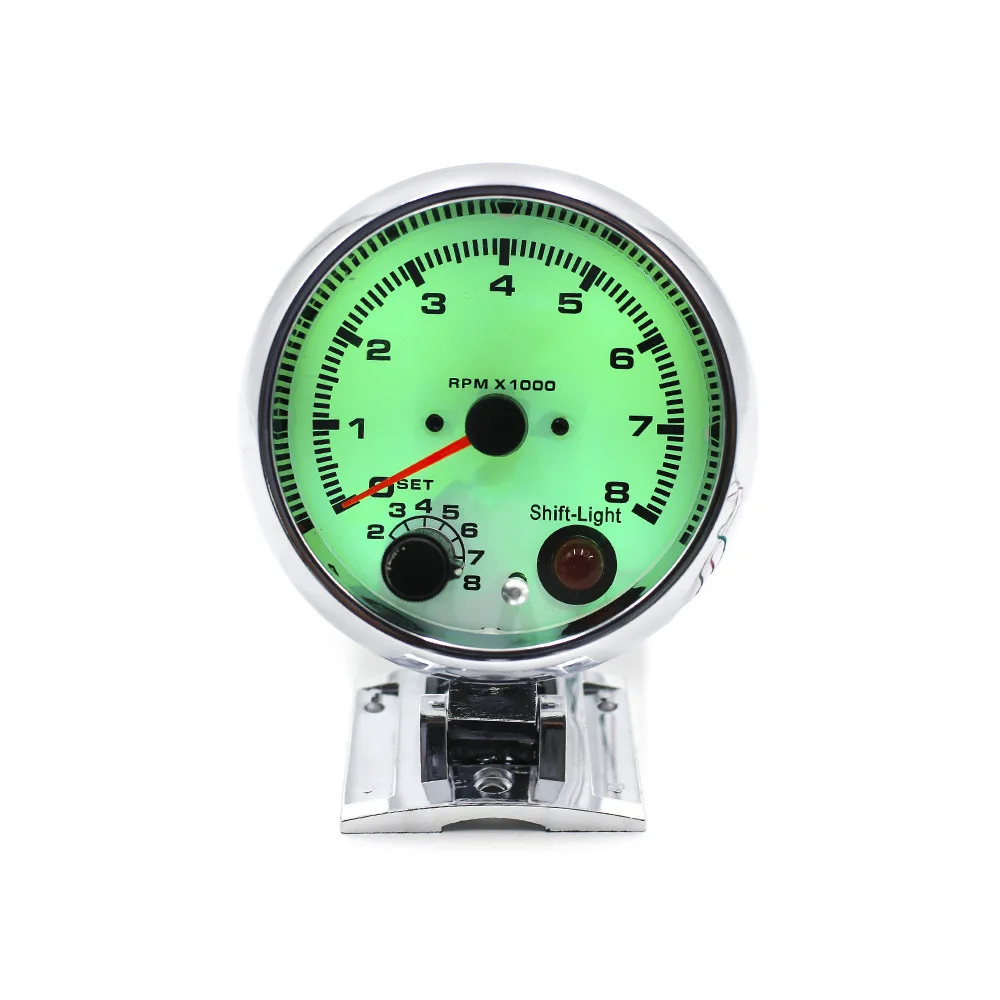 Auto Car Tachometer Tacho Gauge 0~8000 RPM Meter Universal Car Motor 7 Colors Adjustable Led Meter Pointer RPM 12V 3.75