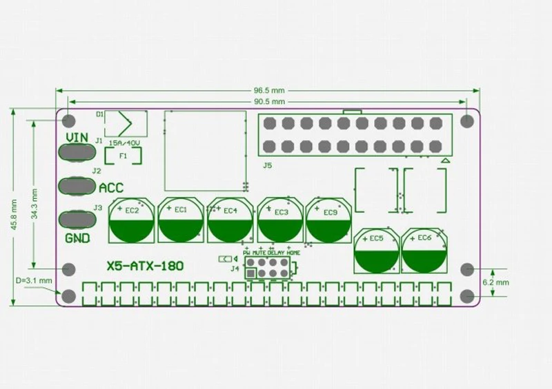 Interruptor PSU para PC de coche, fuente de alimentación de PC (ITPS DC-ATX), 180w, 8V-24v, DC, DC, para ordenador