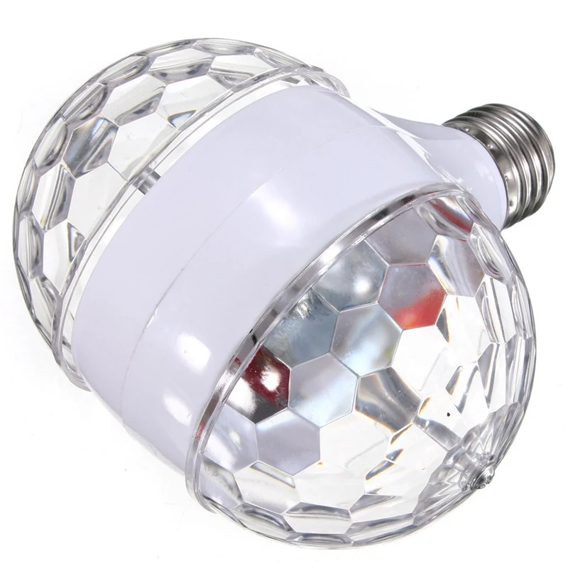 B22 LED ضوء المرحلة تأثير مصباح LED الكرة المرحلة AC85-265V ضوء RGB ضوء الدورية للحزب KTV برأسين RGB أضواء للمسرح