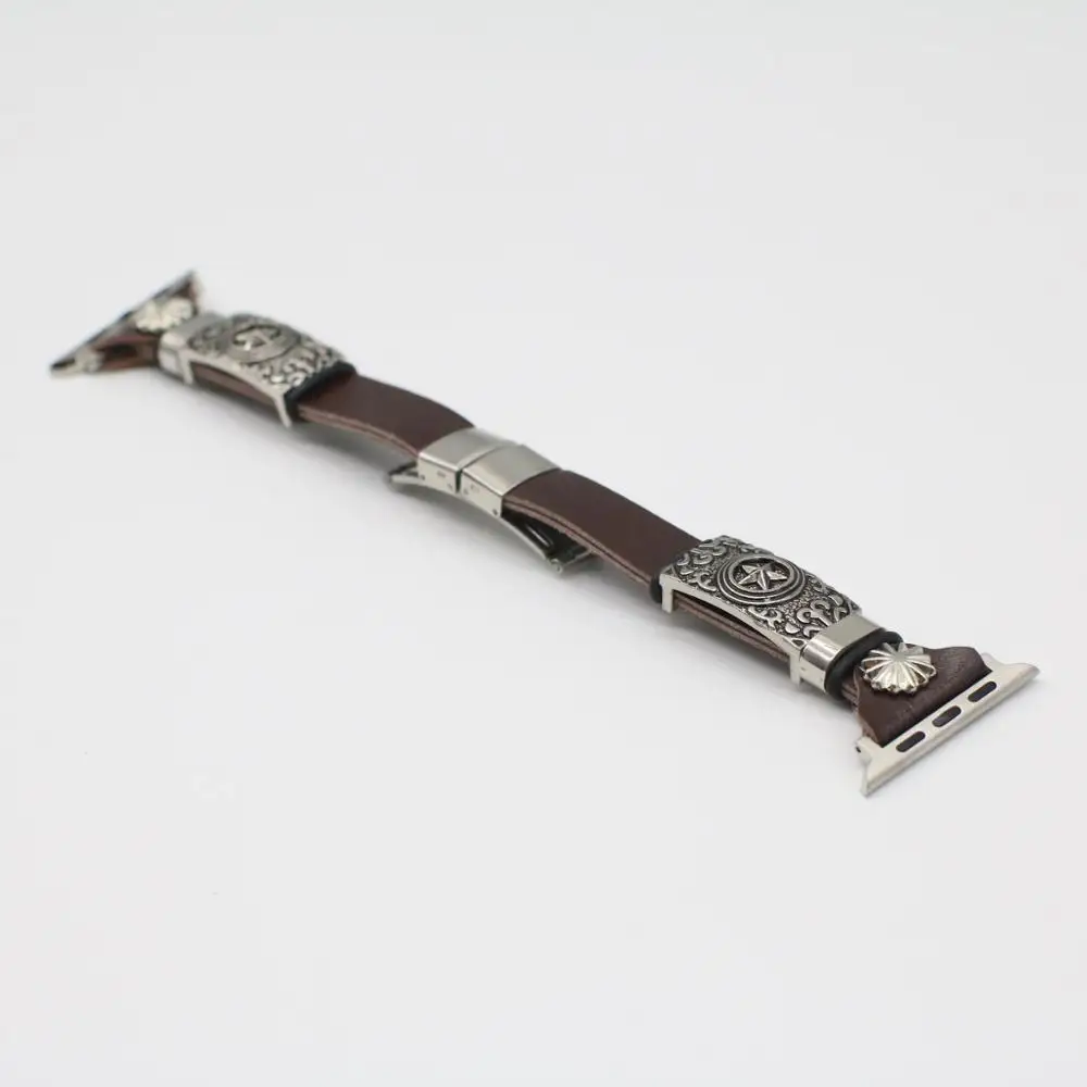 PU Lleather Band Strap for Apple Watch 8/7/6/SE/5/4/3 42mm 44mm 38mm 40mm Retro Strap Accessory for iwatch Replacement Bracelet