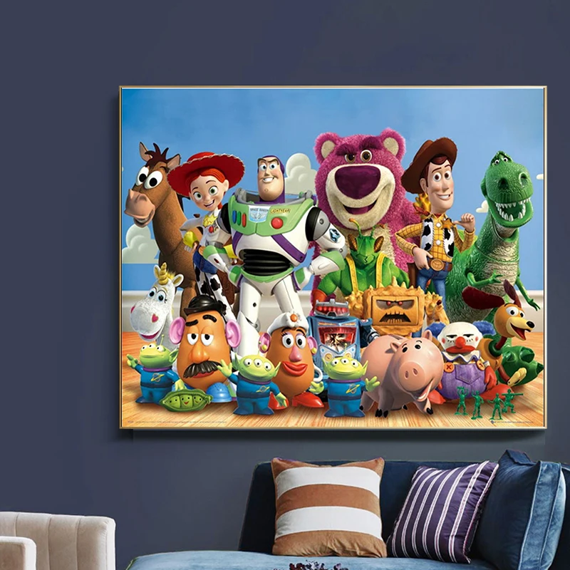 Toy Story Canvas Paintings Disney Cowboy Sheriff Posters Nursery Prints Wall Art Pictures for Living Boys Room Home Decoration