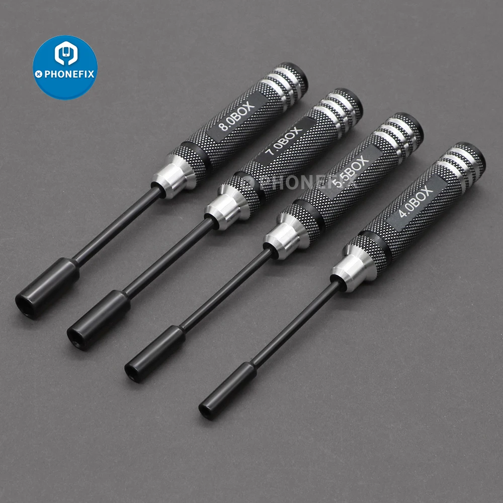 4pcs Hex Nut Drivers Screw driver Tools Kit Set for RC Helicopter RC Boat Rc Cars 4.0/5.5/7.0/8.0mm NUT Key Socket Screwdrivers