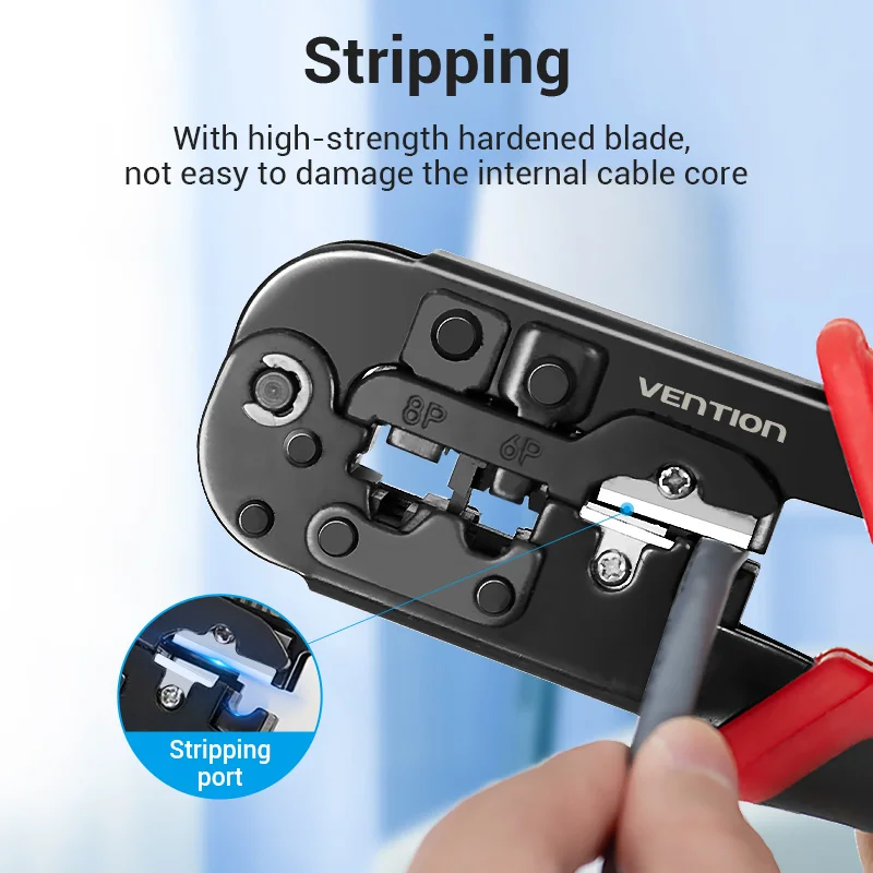 Vention RJ45 Crimping Tool RJ45 Network Cutting Tools 8P RJ45 Crimper Cutter Stripper Plier for Modular RJ12 RJ11 Crimp Crimper