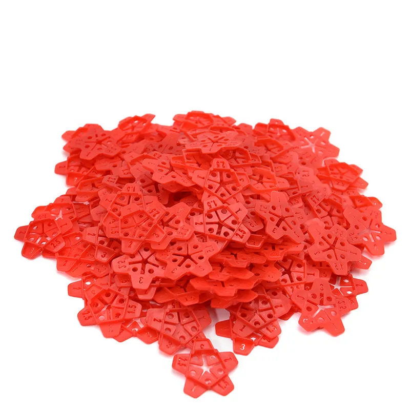 50pcs 5 dimensioni piastrelle da parete rimovibili localizzatore di spazi in ceramica in grado di riciclare il sistema di livellamento delle piastrelle incrociate strumenti di costruzione del pavimento del Gap 2mm 3mm