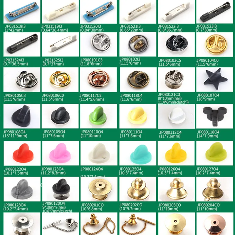 10/20/50/set Safety Brooch Lock Locking Clasp Metal Pins Back Button Buckle Bulk Pin Keepers Brooch base Jewelry Accessories