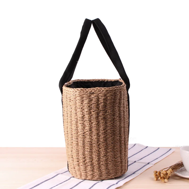 Casual Rattan Women Handbags Wicker Woven Shoulder Bags Summer Beach Straw Bag Large Capacity Tote Lady Bali Big Purses Sac 2021