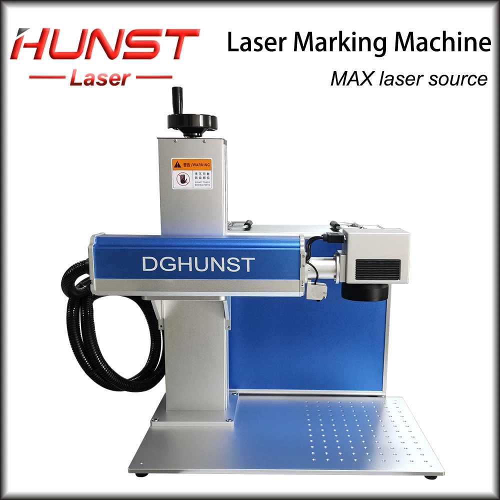 Hunst 60W 50W 30W 20W Fiber Laser Marking Machine Raycus MAX JPT 70mm ~300mm Working Area for DIY Marking Metal Stainless Steel