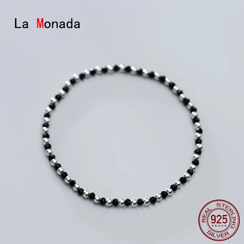 La Monada bransoletki dla kobiet srebro 925 srebro elastyczna lina grzywny srebro 925 biżuteria bransoletka łańcuch bransoletka damska