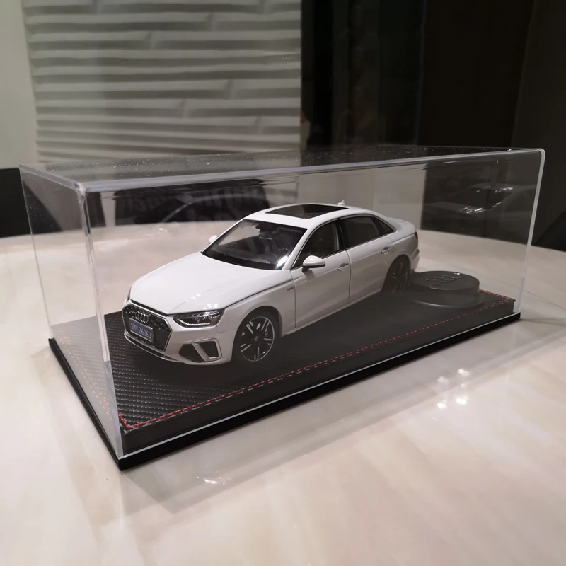 1:18 Car Model Acrylic Display Box Dust Cover Hot Bending Integrated Leather Base Model Collection