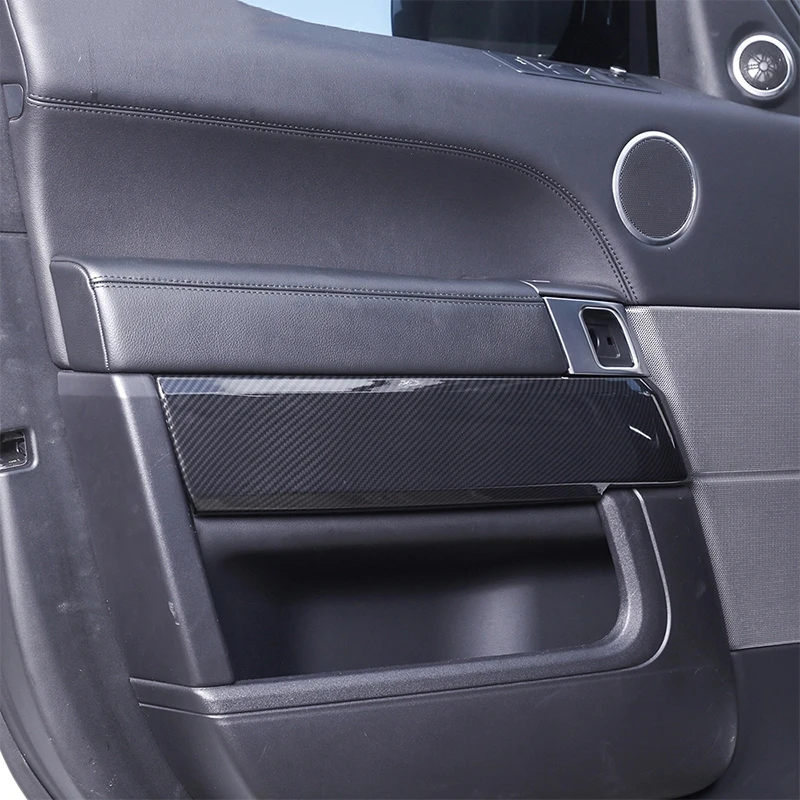 For Landrover Range Rover Sport RR Sport 2014-2020 Carbon Fiber Style ABS Plastic Inner Door Decoration Cover Trim Accessories