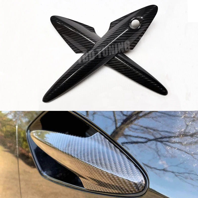 

For Honda Civic FN FK FN2 TYPE R Carbon Fiber Exterior Door Handle Cover Trim 2006 2007 2008 2009 2010 2011 Euro Civic Only