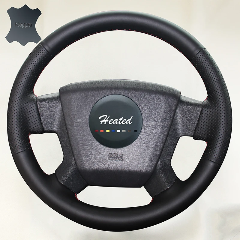 Nappa Leather Braid on the Steering Wheel Cover for Jeep Compass 2006-2010 Old Patriot 2007-2010 capa para volante