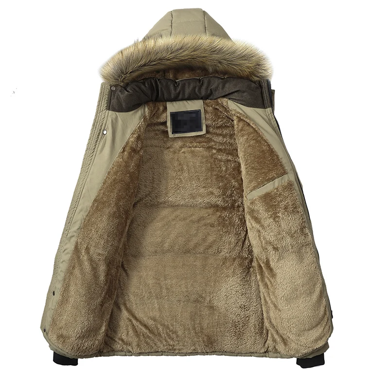 Parka à capuche Smile pour homme, manteau d'hiver optique chaud, vestes cargo militaires, manteau en velours, grande taille, 8XL, 2021