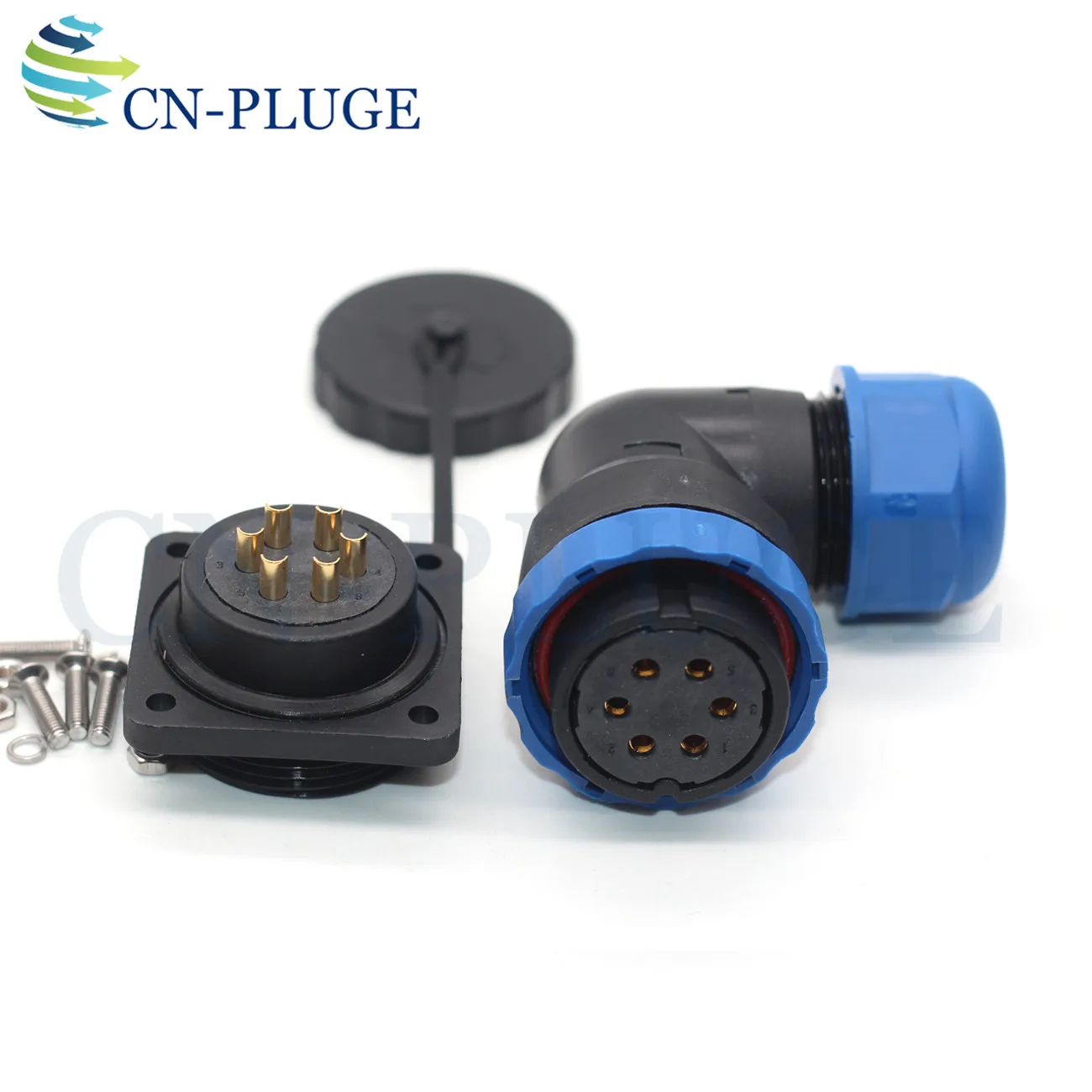 SD28 Waterproof Connector IP68  2 3 4 5 6 7 9 10 12 14 16 19 20 22 24 26 Pin Right Angle Connector Female Plug and Male Socket