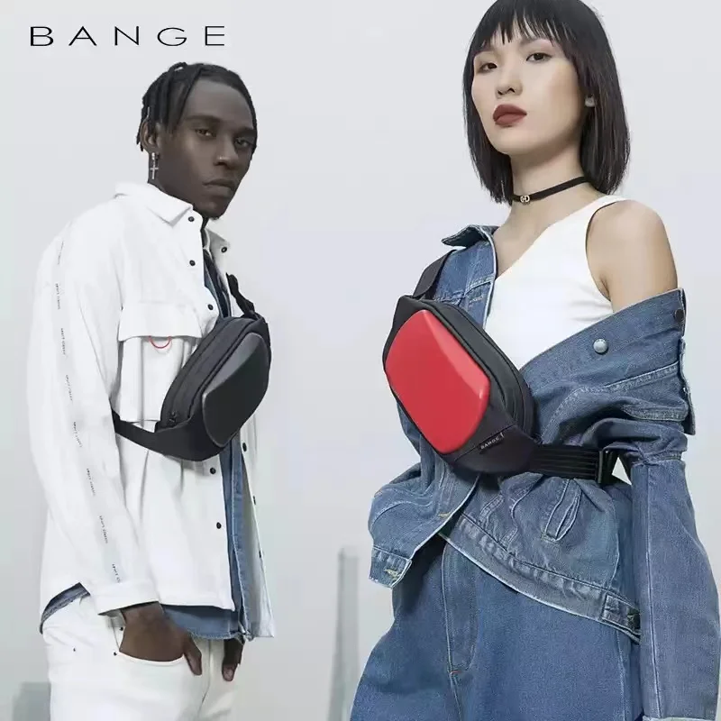 BANGE ใหม่ Anti-Theft Multifunction Crossbody กระเป๋าแมสเซ็นเจอร์สะพายไหล่กระเป๋ากันน้ำชายสั้นกระเป๋าคาดหน้าอกแพ็คสำหรับผู้หญิง