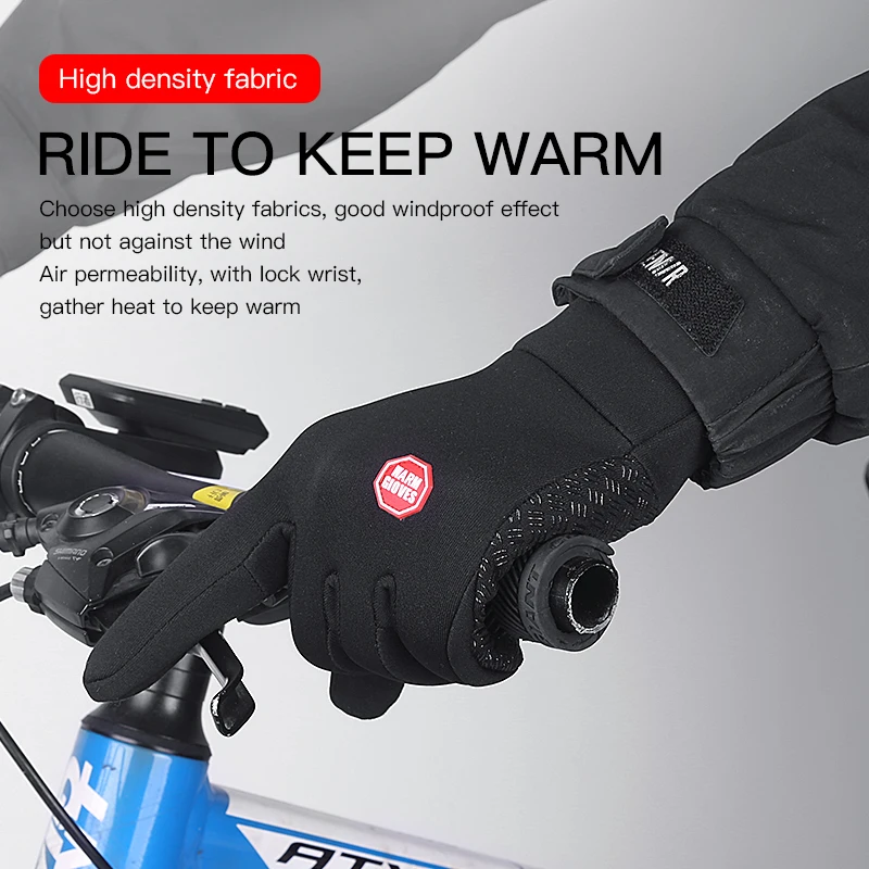 Inverno All\'aperto Sport Guanti Touchscreen Della Bici Della Bicicletta Ciclismo Guanti Per Le Donne Degli Uomini Antivento Simulato Degli Uomini