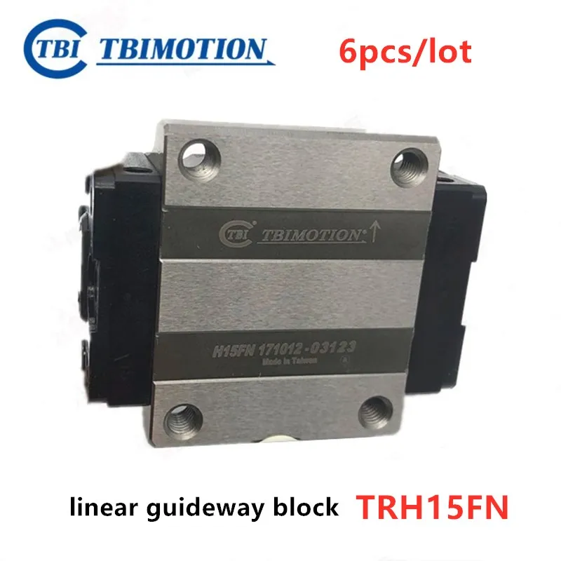 

6pcs Taiwan TBI linear guideway slider block TRH15FN CNC router linear rail bearing flange carriage TR H15FN