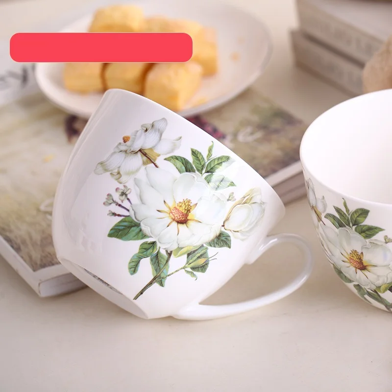 600ml Creative Ceramic Mug with Cover Chinese Style Special Slotted Cup Breakfast bowl Mug Office Fancy Gift for Tea Drinker