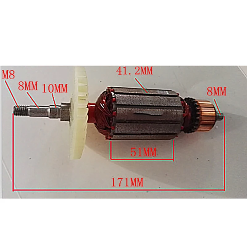 AC220-240V Rotor Armature Replace for Hitachi G15SA2 Angle Grinder Cutting Machine Rotor Suitable for 150 Rotor with FF-150A