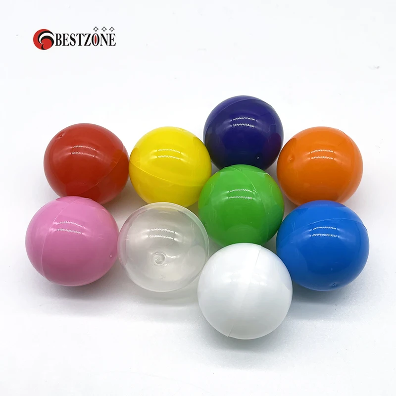 50 pz Diameter38MM 1.49 pollici di plastica colorata palla a sorpresa capsula giocattolo guscio d'uovo vuoto può aprire la scatola per distributore automatico regalo per bambini